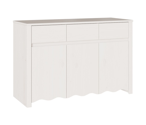 Aparador ""DRAMMEN"" Blanco 114x43x75,5 cm Madera Sólida de Pino