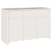 Aparador ""DRAMMEN"" Blanco 114x43x75,5 cm Madera Sólida de Pino