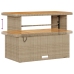Conjunto de Comedor de Jardín de 4 Piezas con Cojines Beige de Ratán y Acacia