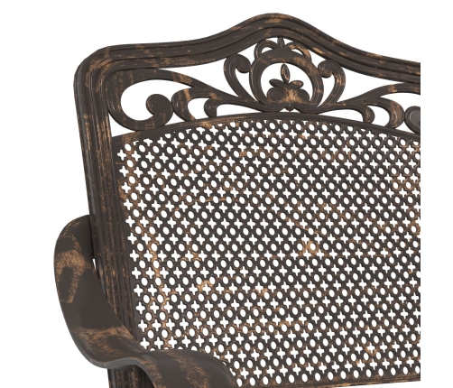 Juego de Bistro de Jardín de 3 Piezas de Aluminio Fundido en Bronce de