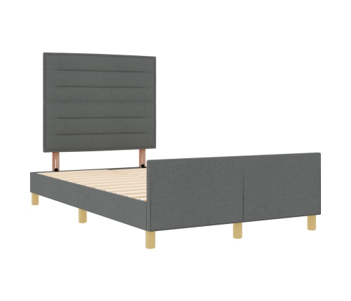 Estructura de Cama de Tela Gris Oscuro 140x200 cm