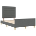 Estructura de Cama de Tela Gris Oscuro 140x200 cm