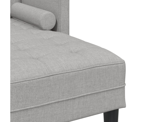 Conjunto de Sofá de 2 Piezas con Cojines en Tela Gris Nube