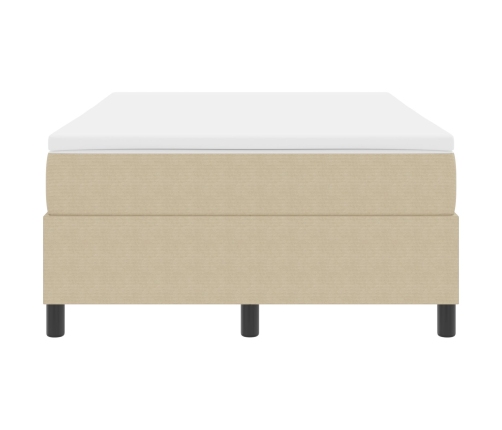 Cama con Somier con Colchón Beige 120x200 cm Tela de Corduroy
