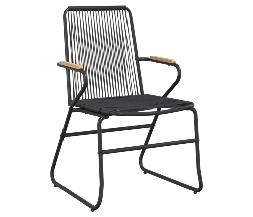 Juego de Comedor de Jardín  5 Piezas Negro Ratán de PVC