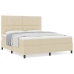 Cama Box Spring con Colchón Crema Super King Tela
