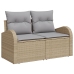 Conjunto de Sofás de Jardín de 6 Piezas con Cojines Beige Ratán Sintético Acacia