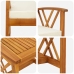 Conjunto de Jardín de 3 Piezas con Cojines de Madera Maciza de Acacia