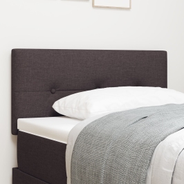 Cabecero Tufted con Botones Marrón Oscuro 80 cm de Tela