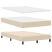 Cama Box Spring con Colchón y Banco Crema 120x200 cm Tela