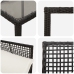 Conjunto de Comedor de Jardín de 3 Piezas con Cojines Ratan Sintético Negro