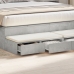 Mesa de Noche Gris Concreto Madera Elaborada 150 x 36.5 x 16.5 cm