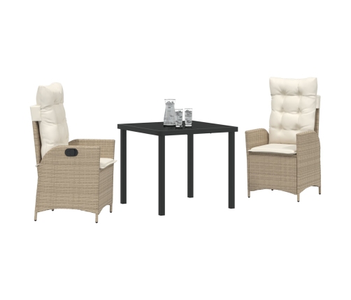 Set de 2 Beige y Blanco Crema