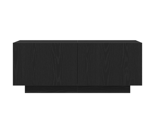 Armario de TV  Negro Roble 100x35x40 cm Madera Ingenierizada