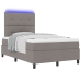 Cama con canapé  con colchón y LED Taupe 120x200 cm Tela