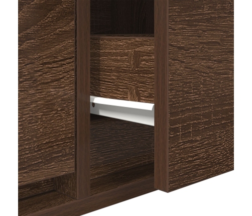Aparador de TV  Marrón Roble 100x31x25,5 cm Madera elaborada