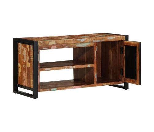 Banco para zapatos Multicolor 100x40x50 cm Madera recuperada