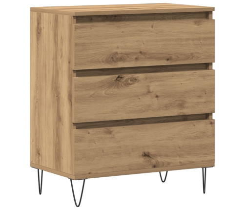 Aparador con Cajones de Roble Artesanal 60x35x70 cm Madera Engineered