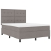 Cama con Base de Muelles y Colchón Taupe 140x200 cm Tela