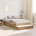 Marco de Cama con Almacenamiento  Roble Artesanal Madera Elaborada