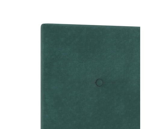 Cabecero  con Botones Verde Oscuro 200 cm Terciopelo