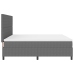 Cama con Somier  con Colchón y Luz LED Gris 200x200 cm Tela de Pana