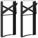 Patas de Banco de Cerveza 2 pcs Plegables de Acero Negro Recubierto en Polvo