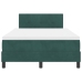 Cama Box Spring  con Colchón Verde Oscuro 120x200 cm Terciopelo