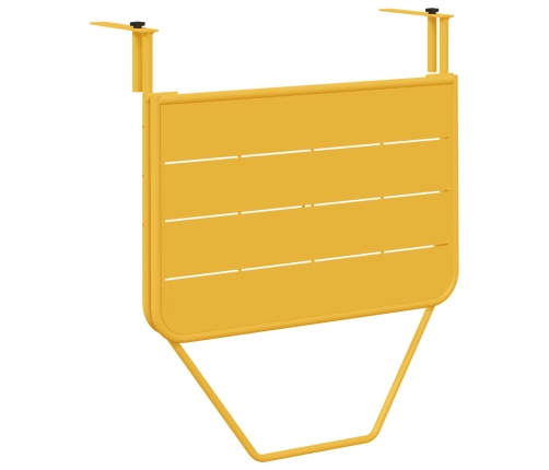 Mesa Colgante para Balcón VidaXL Plegable Mostaza 60x40 cm Acero