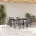 Set de Comedor Jardín de 7 Piezas  Acero Antracita