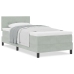 Cama con Somier  con Colchón Gris Claro 100x200 cm Terciopelo