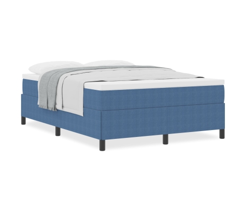 Estructura de Cama  Azul 140x200 cm Tela de Corduroy