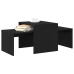 Mesa de Centro  Negra y de Roble 100x48x40 cm de Madera de Ingeniería