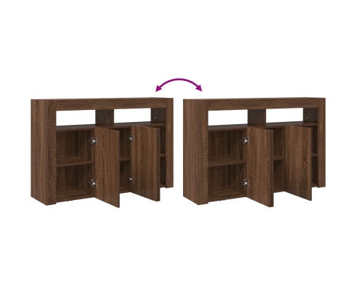 Aparador  Roble Marrón Madera de Ingeniería 116 x 30 x 75 cm