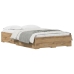Estructura de Cama  con Cajones de Roble Artesanal 120x200 cm de Madera Elaborada