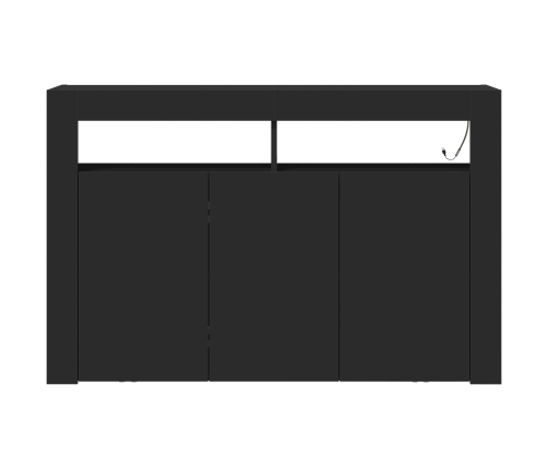 Aparador  Negro Madera Laminada 116 x 30 x 75 cm Aparador
