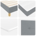 Cama con Base de Caja con Colchón Gris Claro 120x200 cm Tela