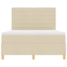 Cama con Somier y Colchón Crema 140x200 cm Tela
