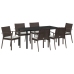 Set de 4 Marrón Poliratán, Acero, Poliéster, Espuma Estándar