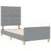 Cama  Gris Claro 100x200 cm con Estructura de Tela