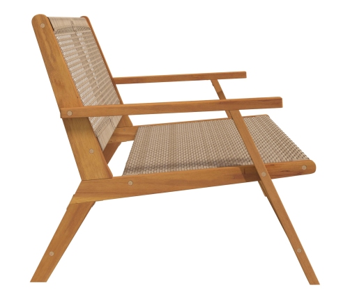 Banco de Jardín  Beige 122x76x73.5 cm Madera de Acacia