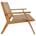 Banco de Jardín  Beige 122x76x73.5 cm Madera de Acacia