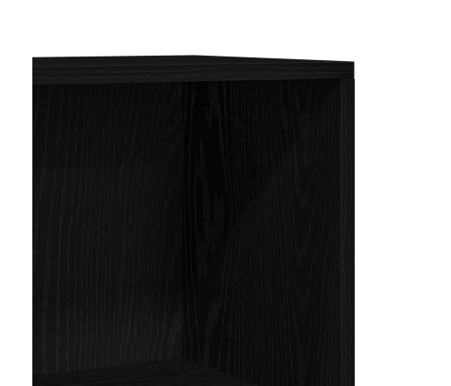 Estantería de roble negro  - 60 x 24 x 143 cm - Hecha de madera elaborada