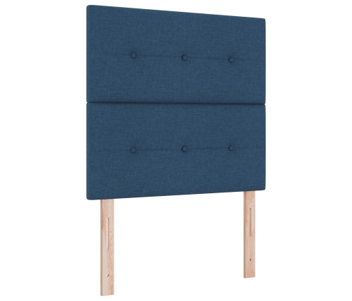 Cabezal Button Tufted Azul 90 cm Tela