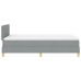 Cama Box Spring con Colchón y Luz LED Gris Claro 120x200 cm Tela