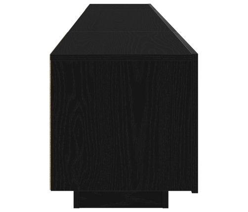 mueble para TV  con luces LED en roble negro, 200x35x40 cm, madera de calidad