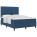 Cama con Muelles  y Colchón Azul 140x190 cm Tela