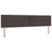 Cama Box Spring  con Colchón & LED Marrón Oscuro 200x200 cm Tela