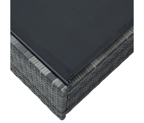 Tumbona  Gris 60x200x27 cm Poliratán