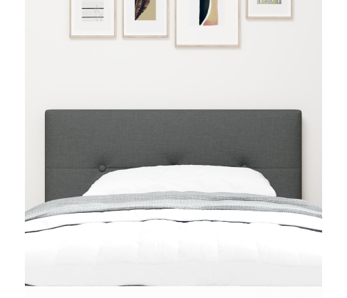 cabecero  botón capitoné gris oscuro 90 cm tela